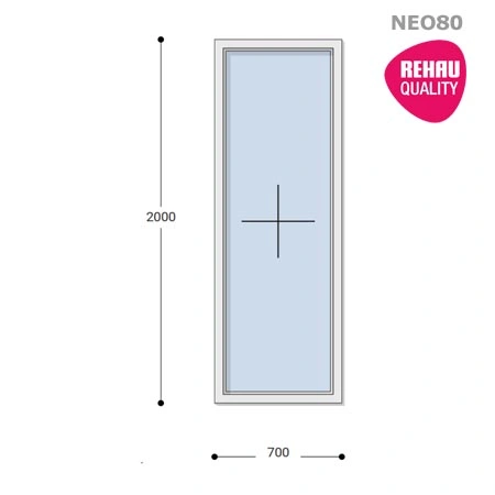 70x200 Műanyag ablak, Egyszárnyú, Fix, Neo80 Rehau